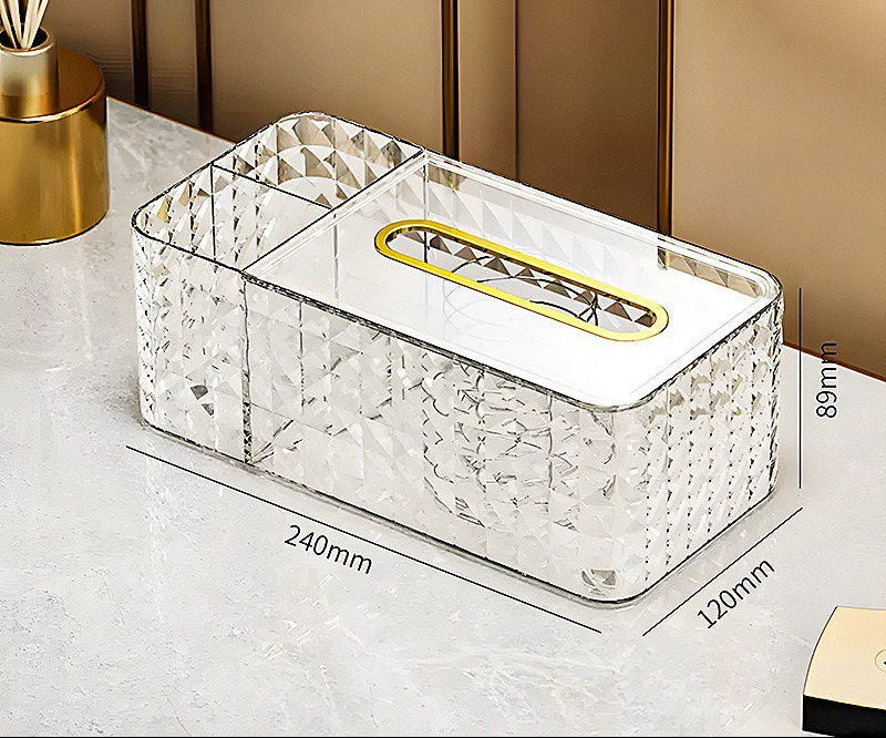 Crystal Plastic Tissue Storage Box