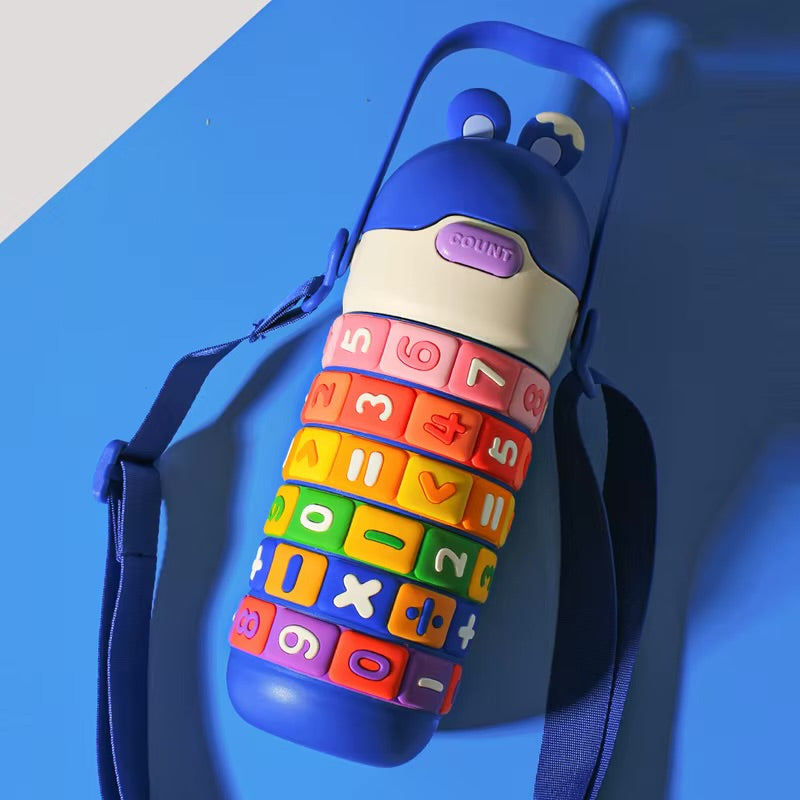 Large Capacity Anti-Fall Portable Cartoon Water Bottle