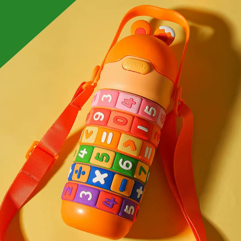 Large Capacity Anti-Fall Portable Cartoon Water Bottle
