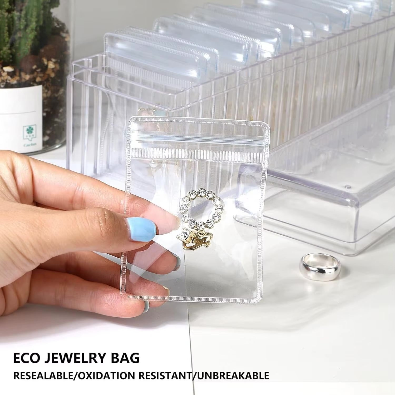 Travel Acrylic Jewelry Box Organizer Case