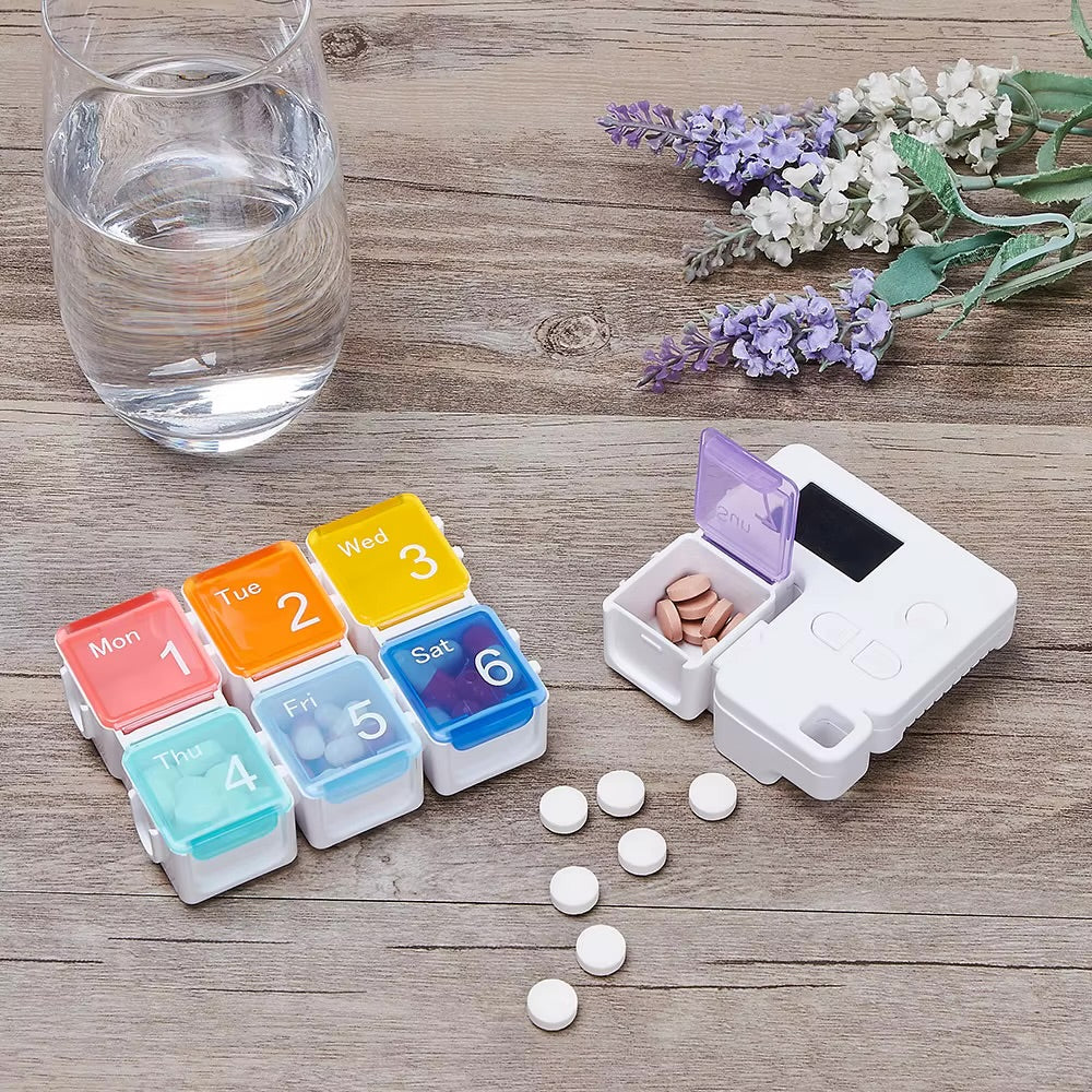 7 Days Pill Box with Time Display Remind Pill