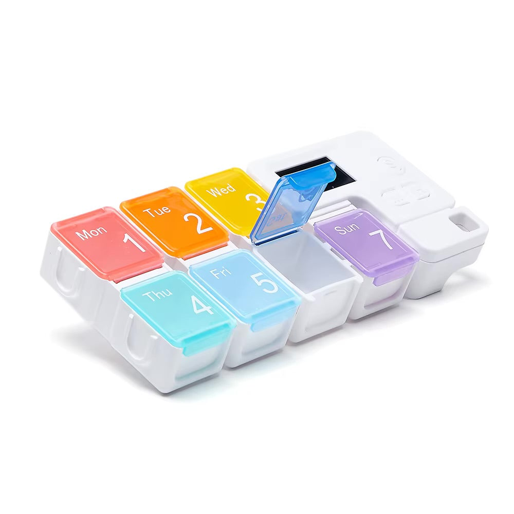7 Days Pill Box with Time Display Remind Pill