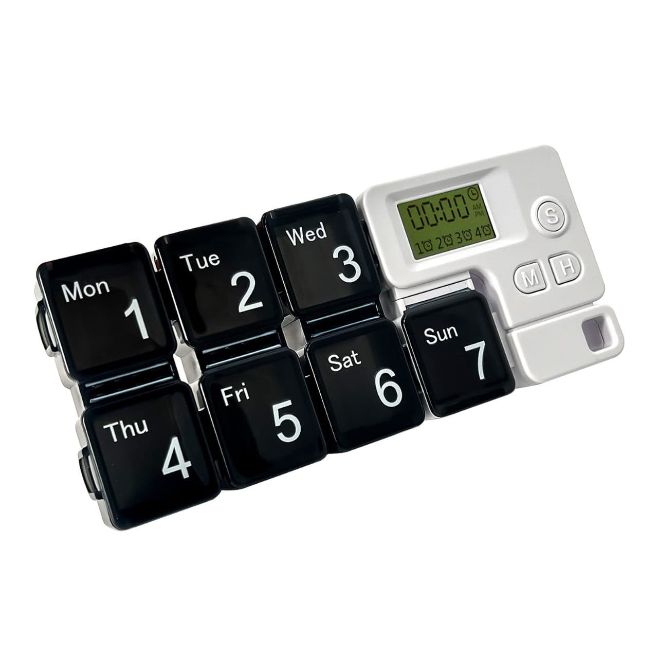 7 Days Pill Box with Time Display Remind Pill