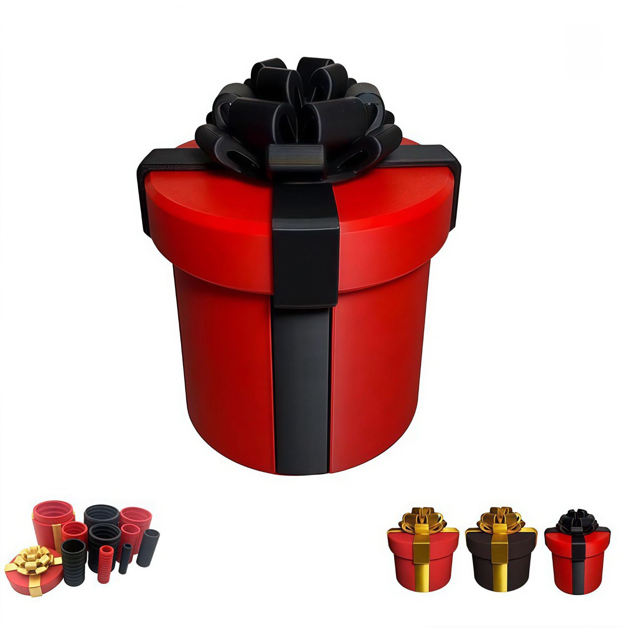 Holiday gift fun nesting doll box