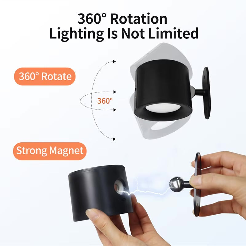 Modern Dimming Rechargeable Wireless LED Wall Light