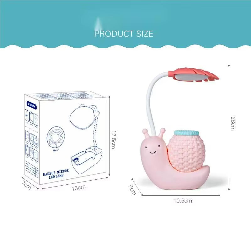 Snail Rechargeable Desk Lamp – Creative LED Night Light