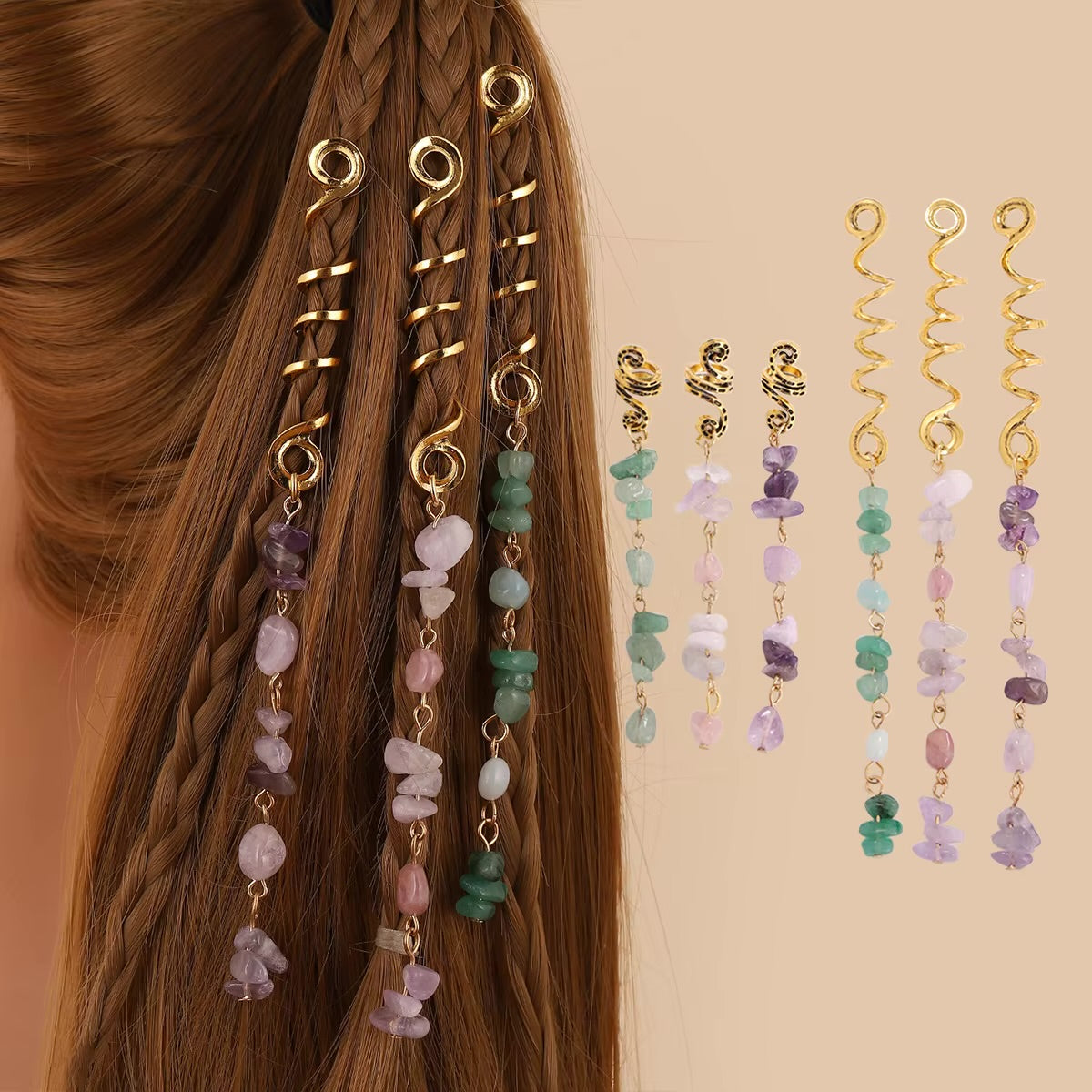American Exaggerated Braided Hair Ties (2pcs)