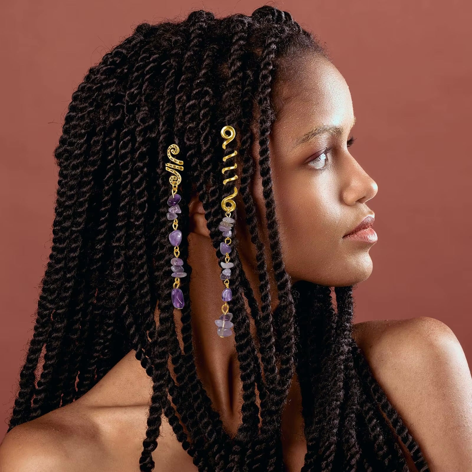 American Exaggerated Braided Hair Ties (2pcs)