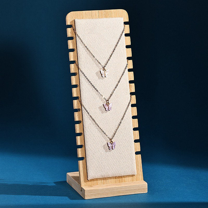 Bamboo Jewelry Display Stand – Necklace & Bracelet Hanger