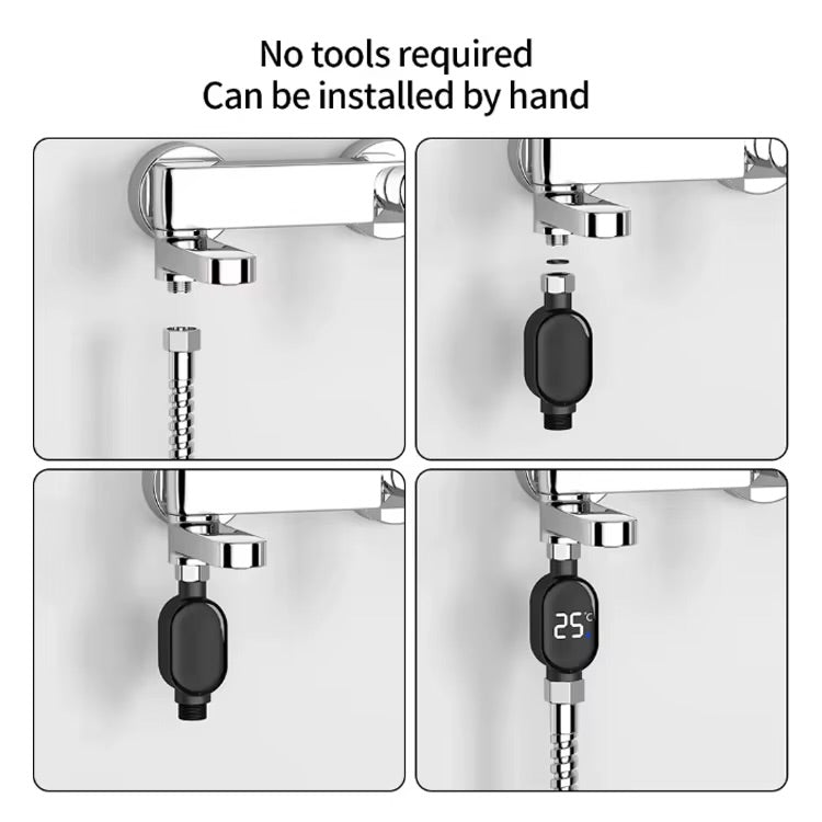 Shower Faucet with Instant Water Temperature LED Monitor
