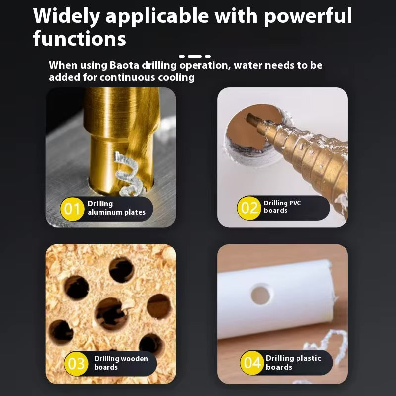 Serrated Pagoda Cobalt-Containing HSS Drill Bit