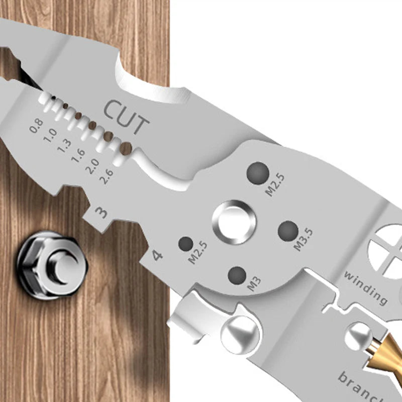 Multi-Function Foldable Wire Stripper with Voltage Tester
