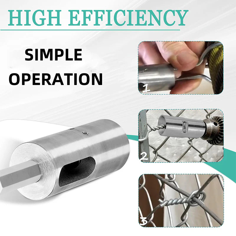 9-Gauge Fence Wire Twister for 3-Jaw Drill Chuck
