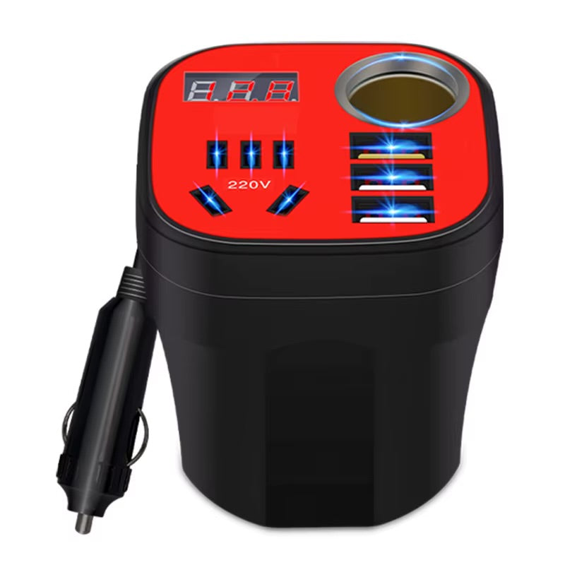 8-Ports DC 12V to 220V Power Inverter