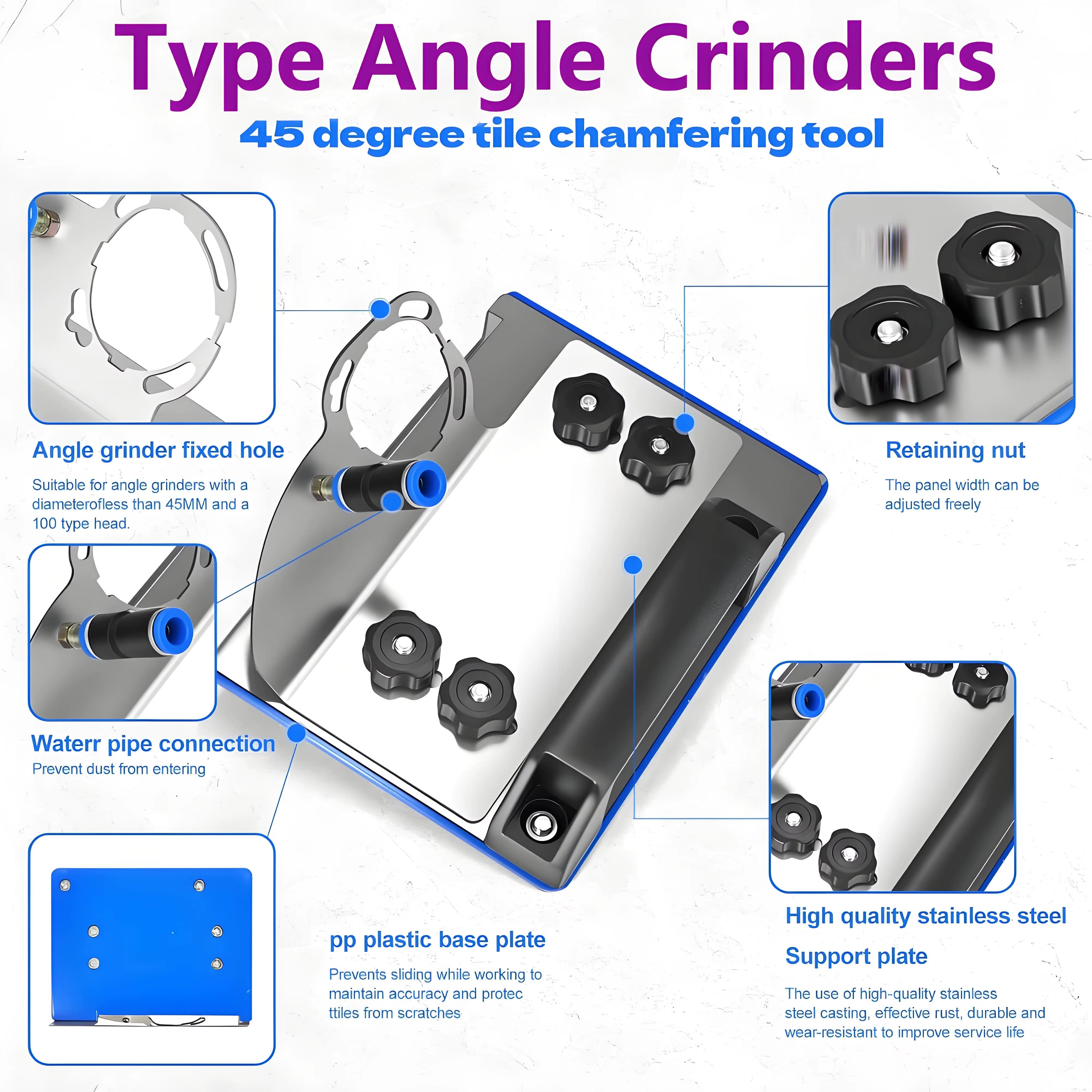 45 DEGREE TILE CHAMFERING TOOL