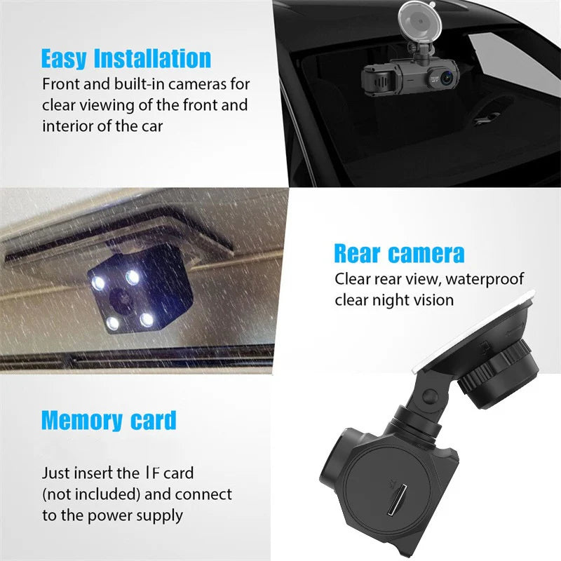 HD 1080p Car Recorder with Reverse Camera