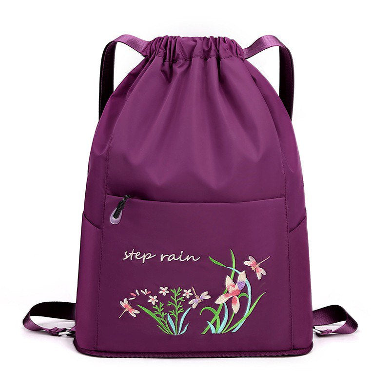 Waterproof Embroidered Travel Backpack for Women