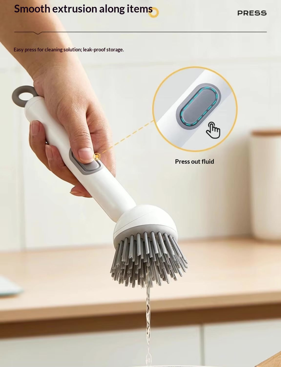 Long-Handled PP Liquid Pot Brush