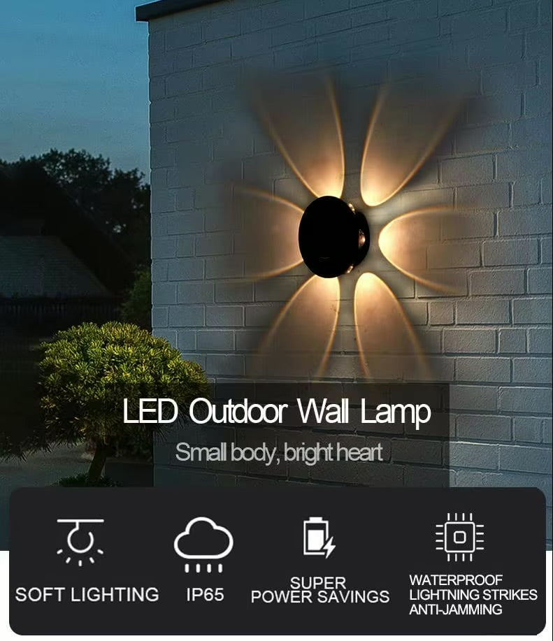 Flower‑Shape LED Outdoor Wall Lamp