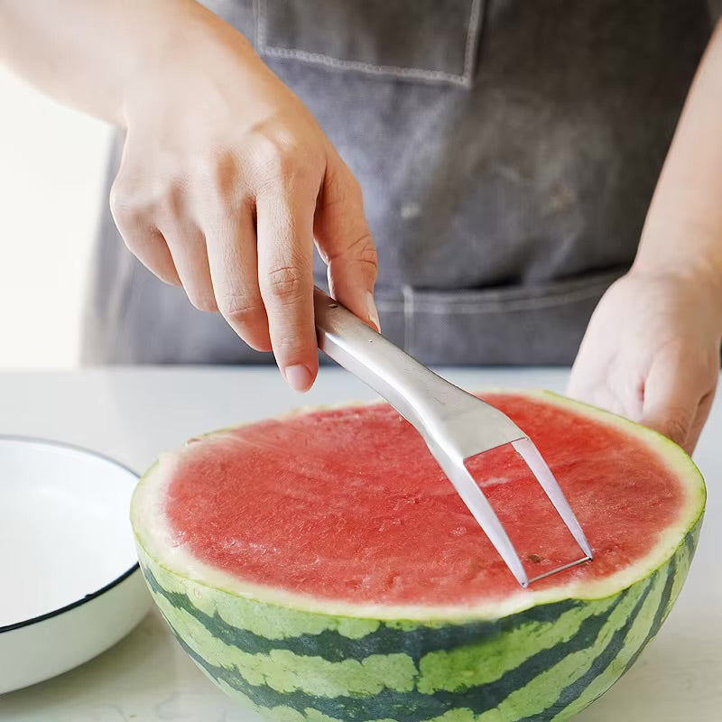 2-in-1 Watermelon Cutter & Fork — Slice & Serve Instantly