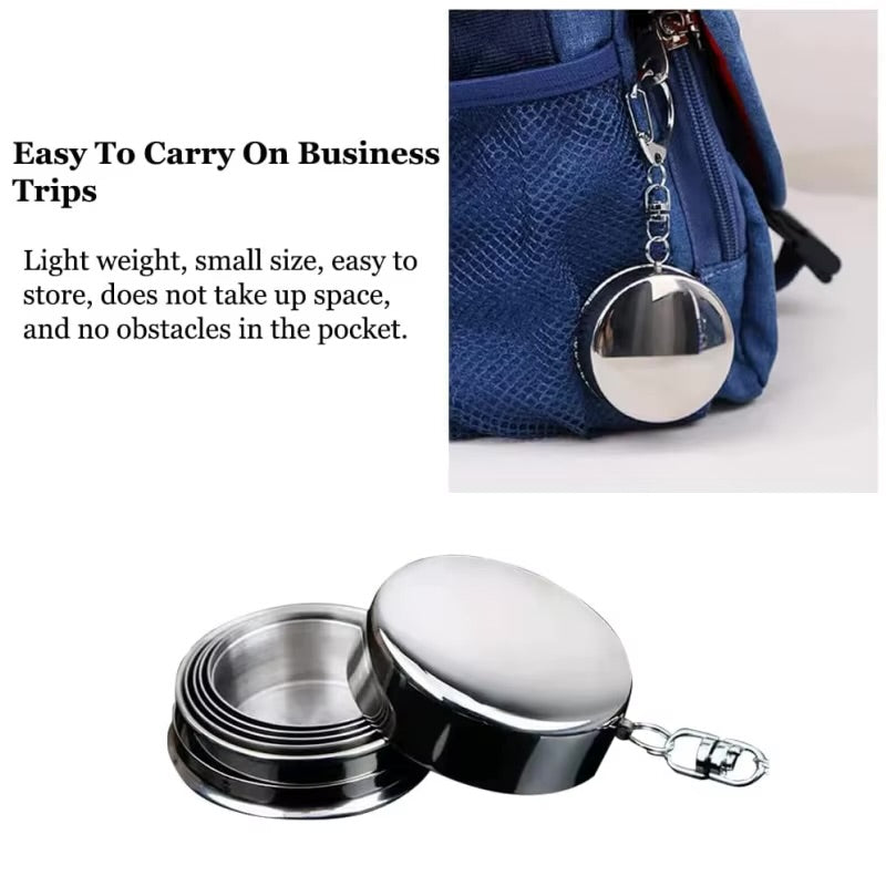 Stainless Steel Camping Mug Folding Cup