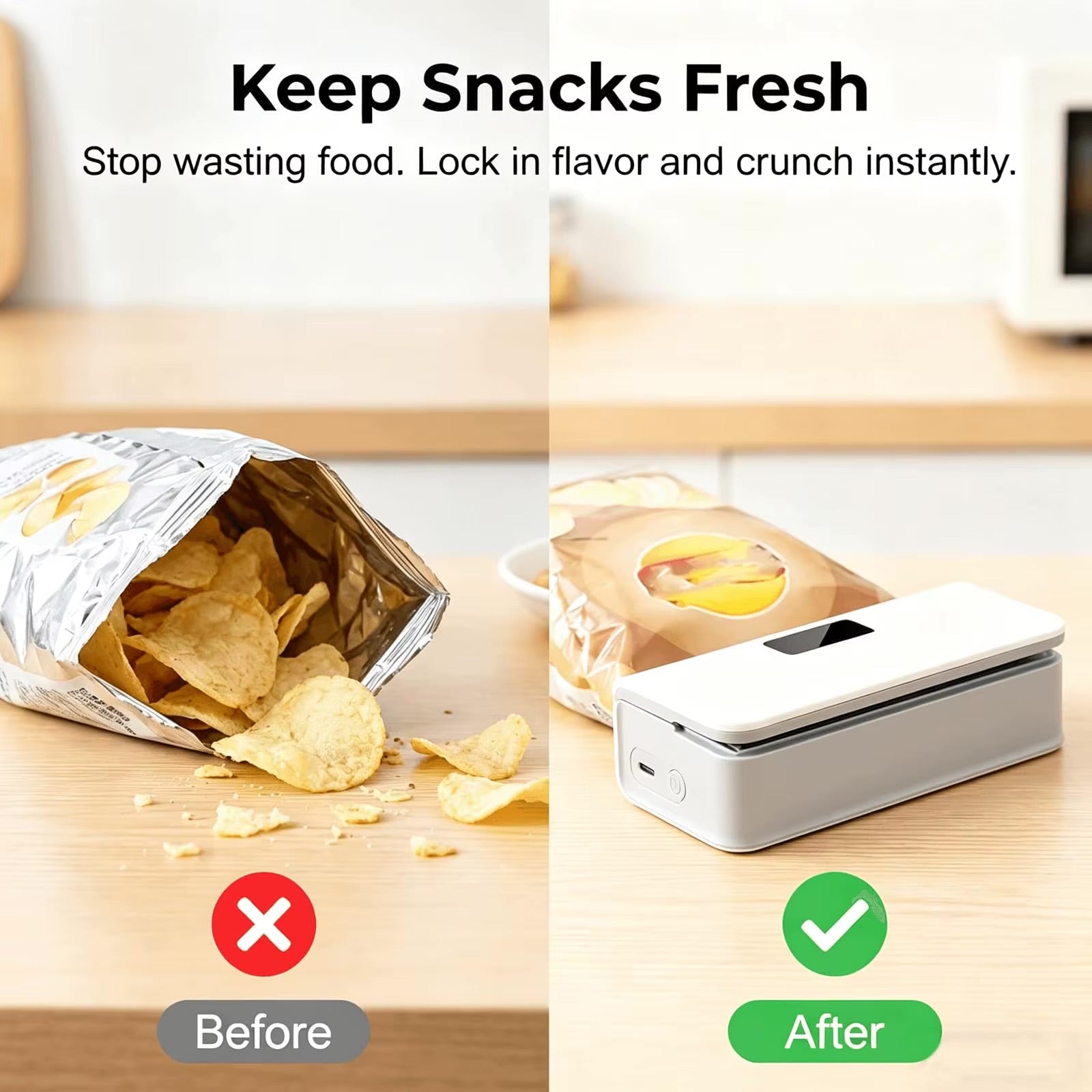 Food Snack Sealing Machine with Digital Display