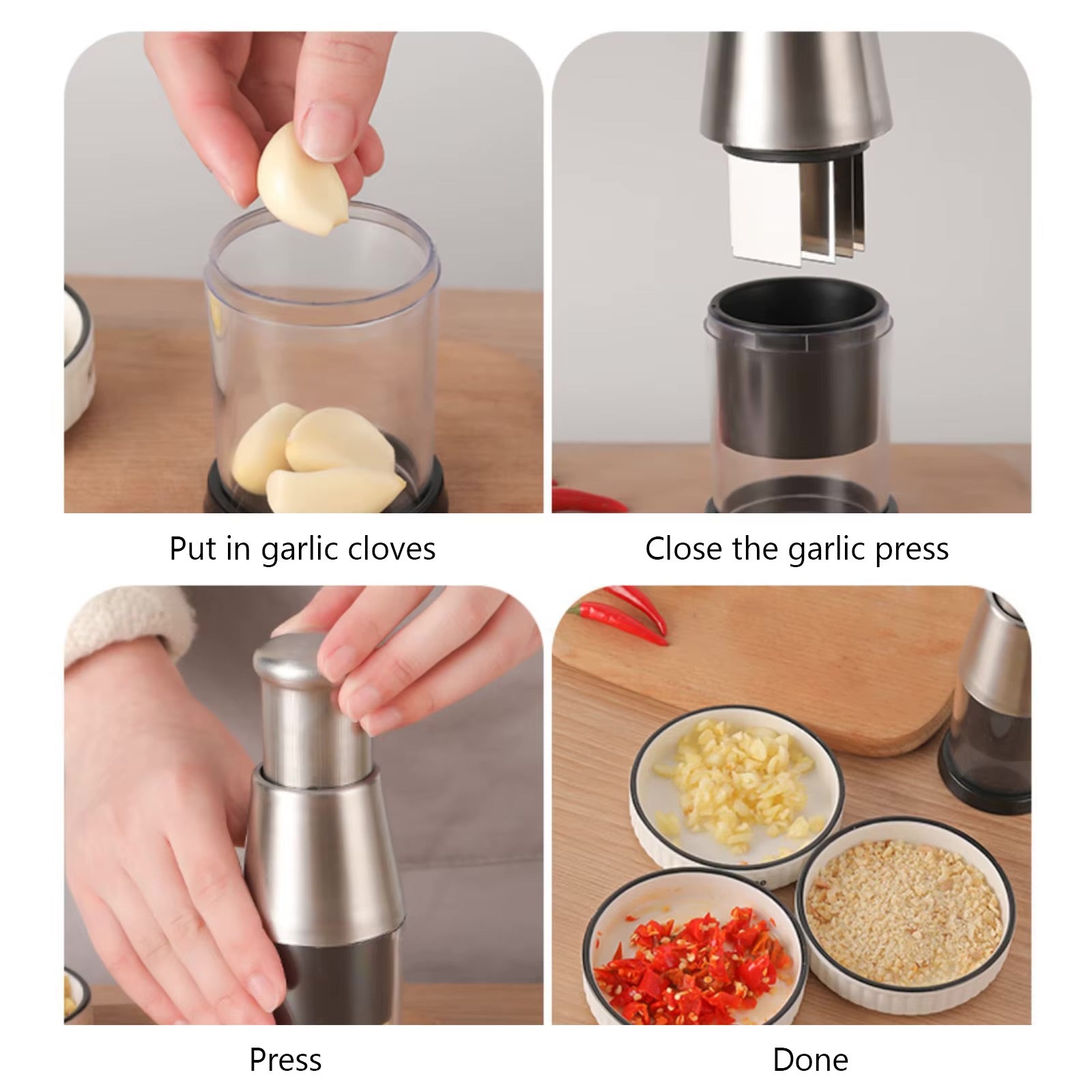 Stainless Steel Manual Food Cutter & Chopper