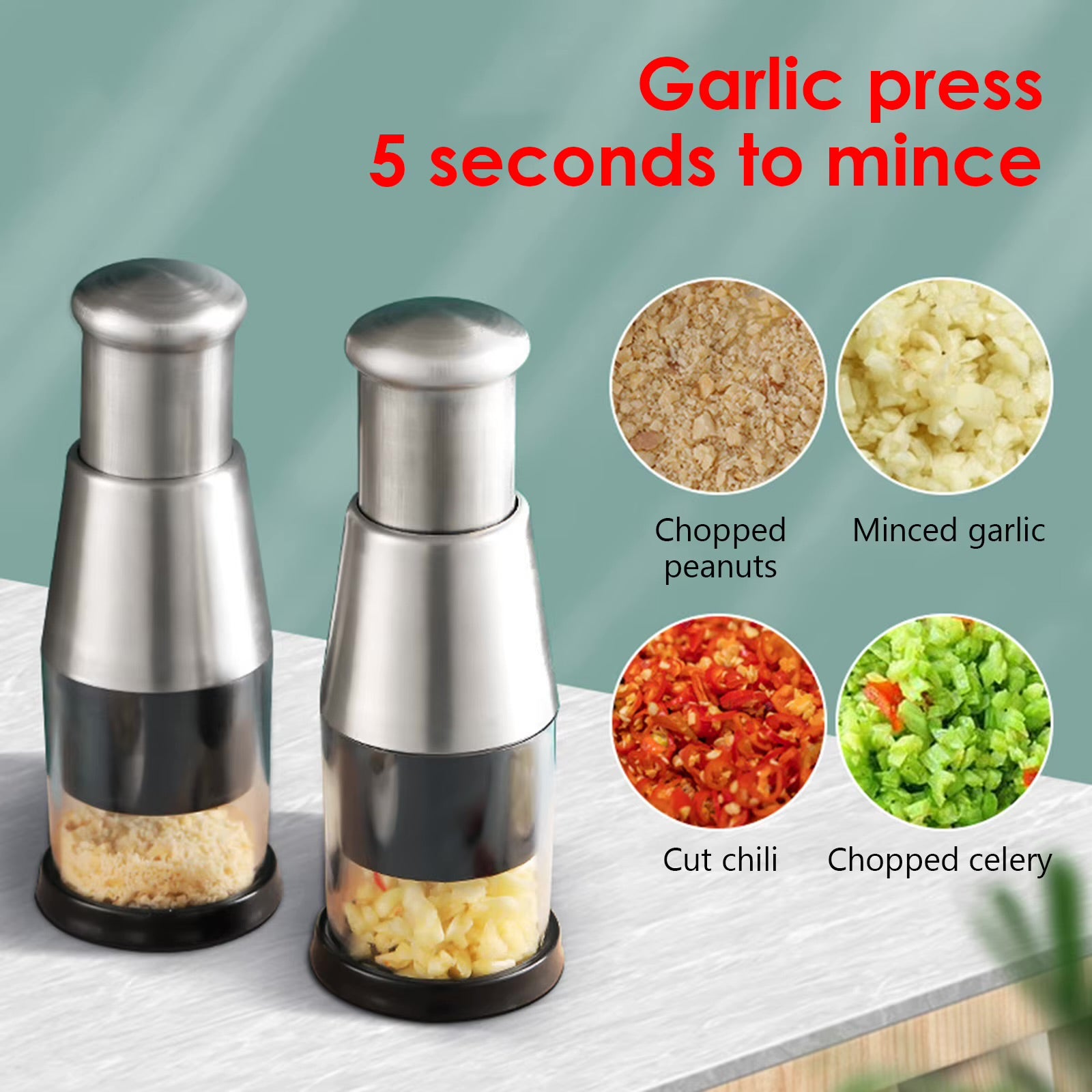 Stainless Steel Manual Food Cutter & Chopper