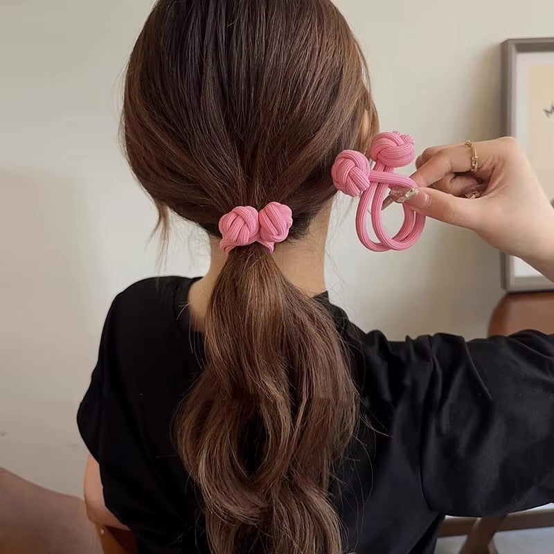 Cute Pink Elastic Hair Ties (2pcs)