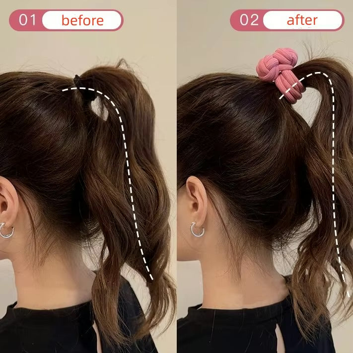 Cute Pink Elastic Hair Ties (2pcs)