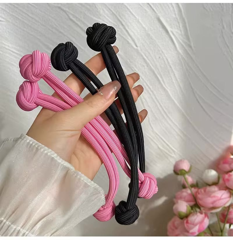 Cute Pink Elastic Hair Ties (2pcs)
