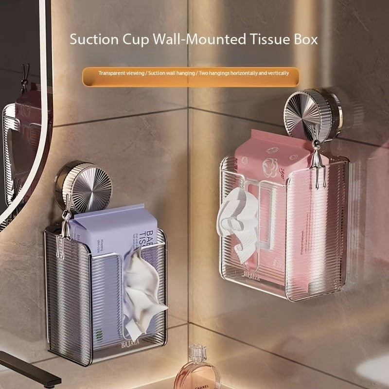 Transparent Wall-Mounted Tissue Holder