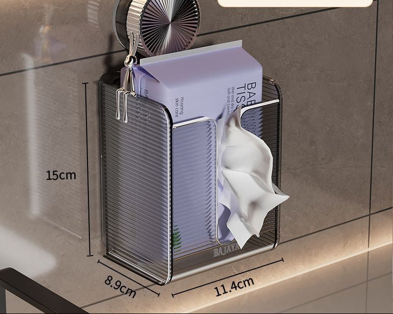 Transparent Wall-Mounted Tissue Holder