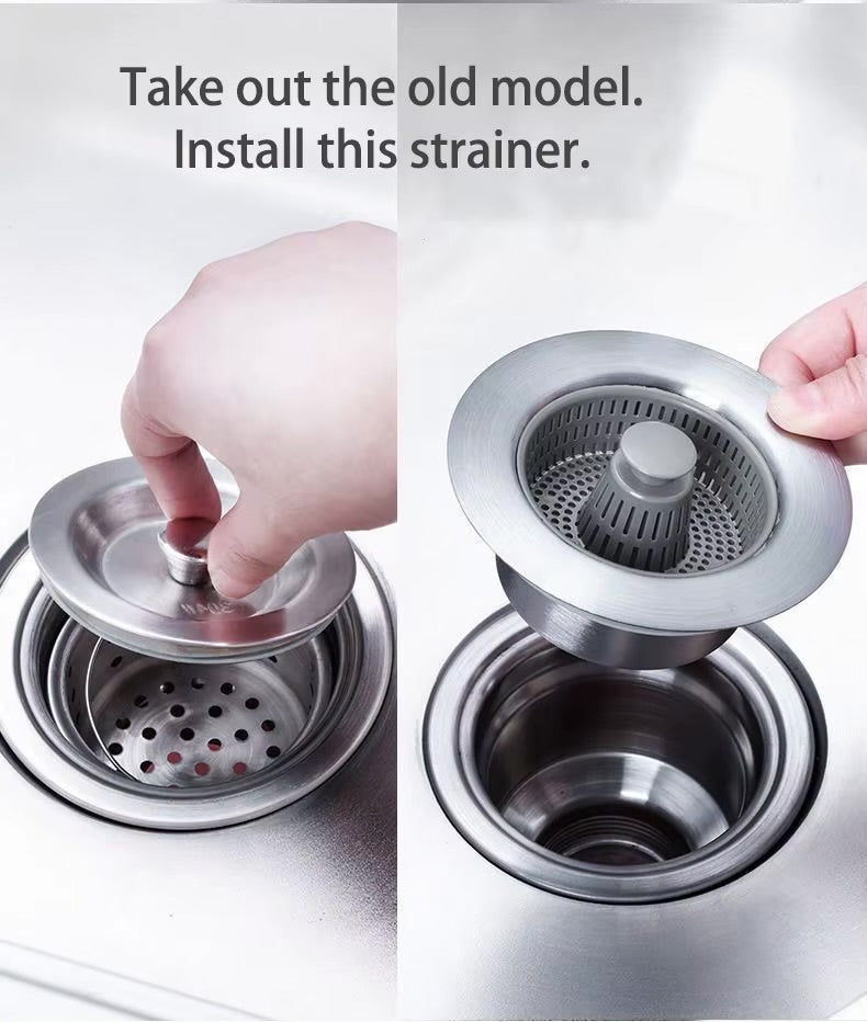 Stainless Steel Pop-Up Sink Strainer
