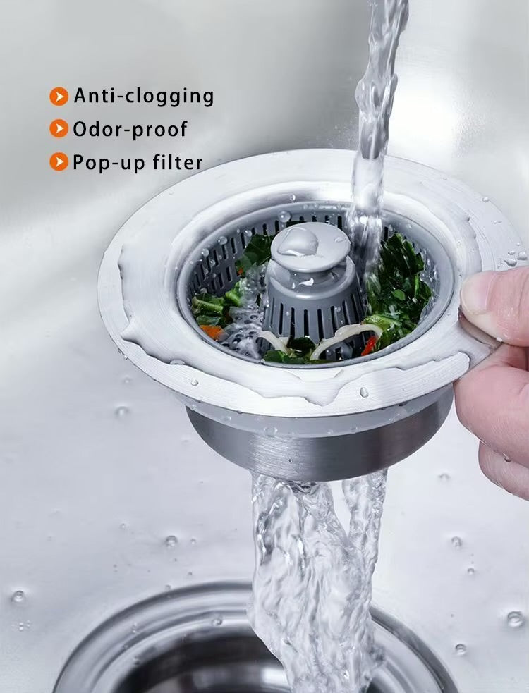 Stainless Steel Pop-Up Sink Strainer