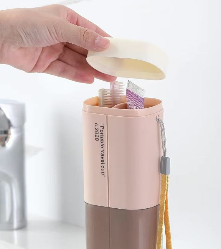 2-in-1 Travel Toothbrush Case & Cup