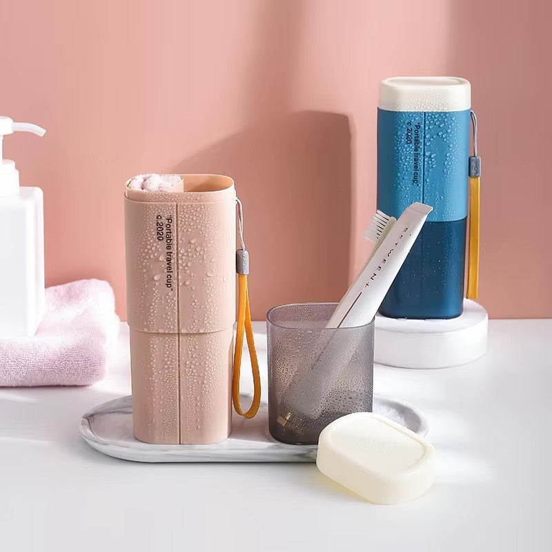 2-in-1 Travel Toothbrush Case & Cup