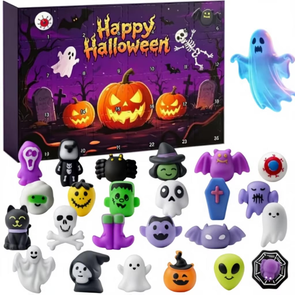 24-Day Halloween Squishy Toy Countdown Box