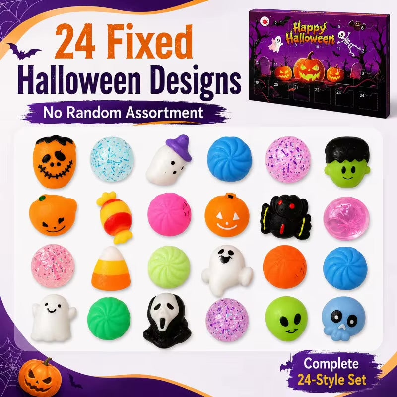 24-Day Halloween Squishy Toy Countdown Box