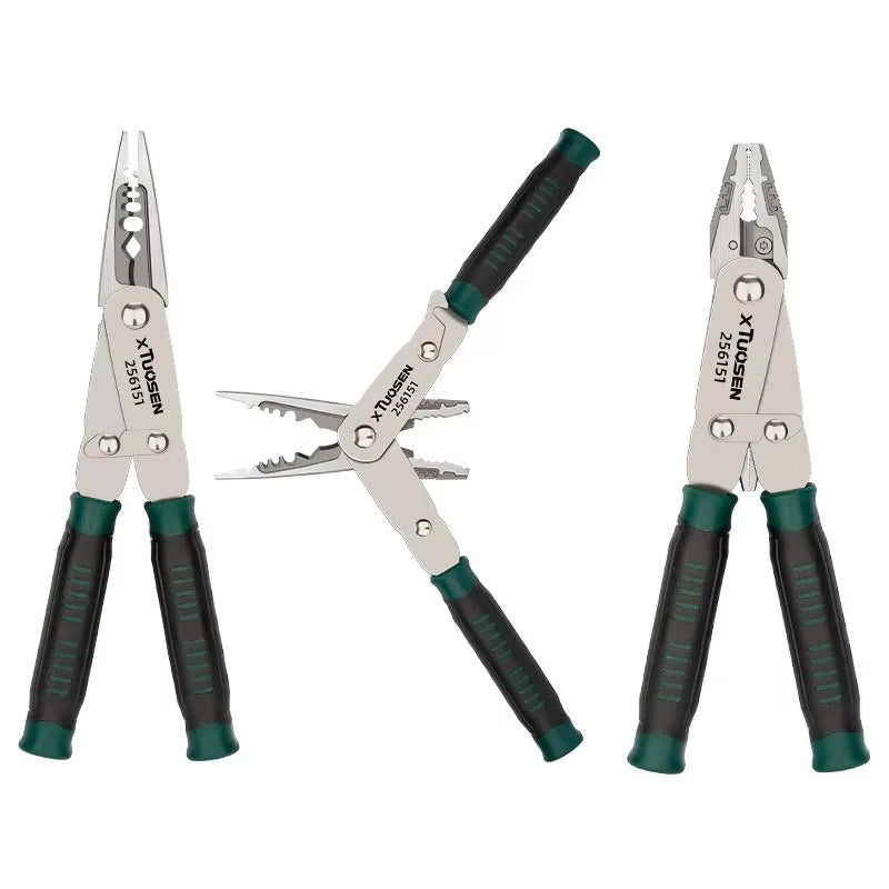 Multifunctional Long-Nose Wire Stripping Pliers