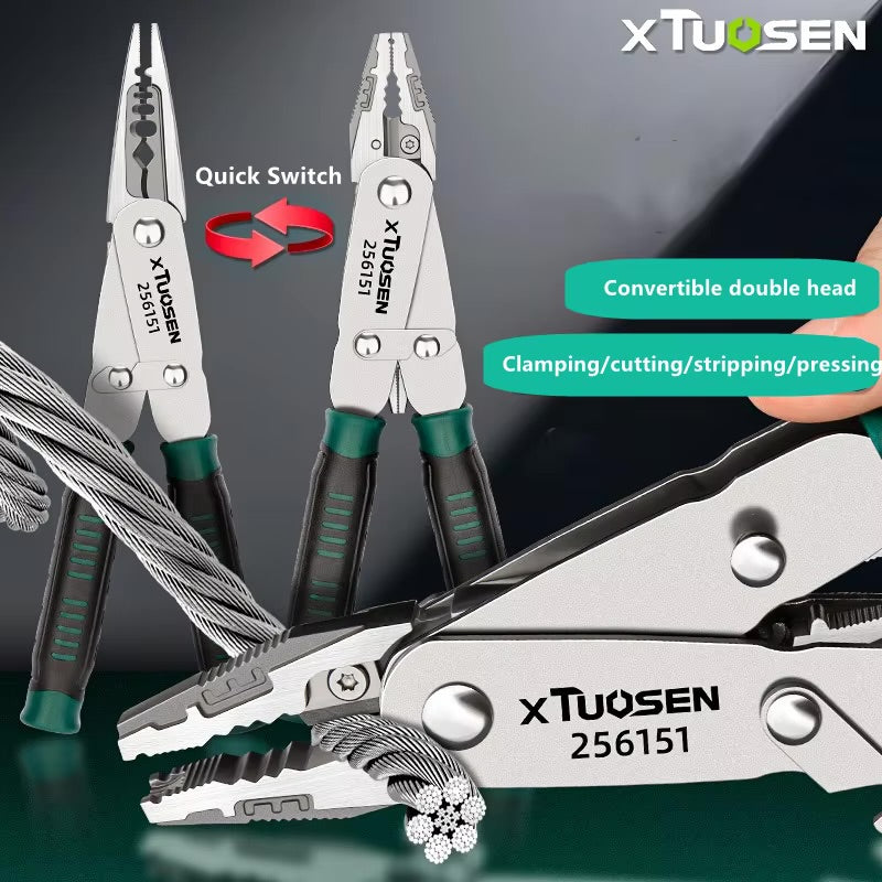 Multifunctional Long-Nose Wire Stripping Pliers