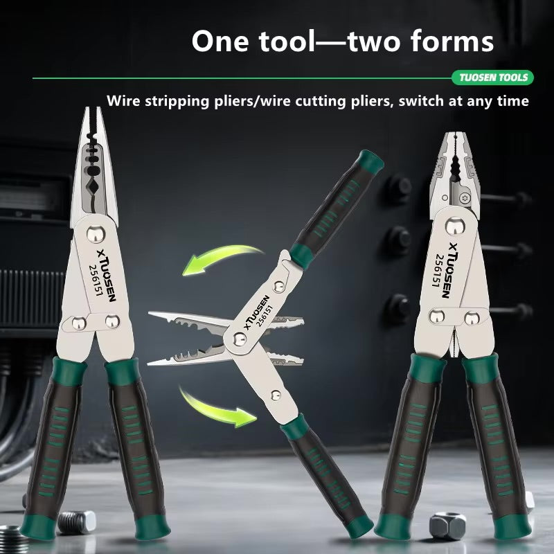 Multifunctional Long-Nose Wire Stripping Pliers