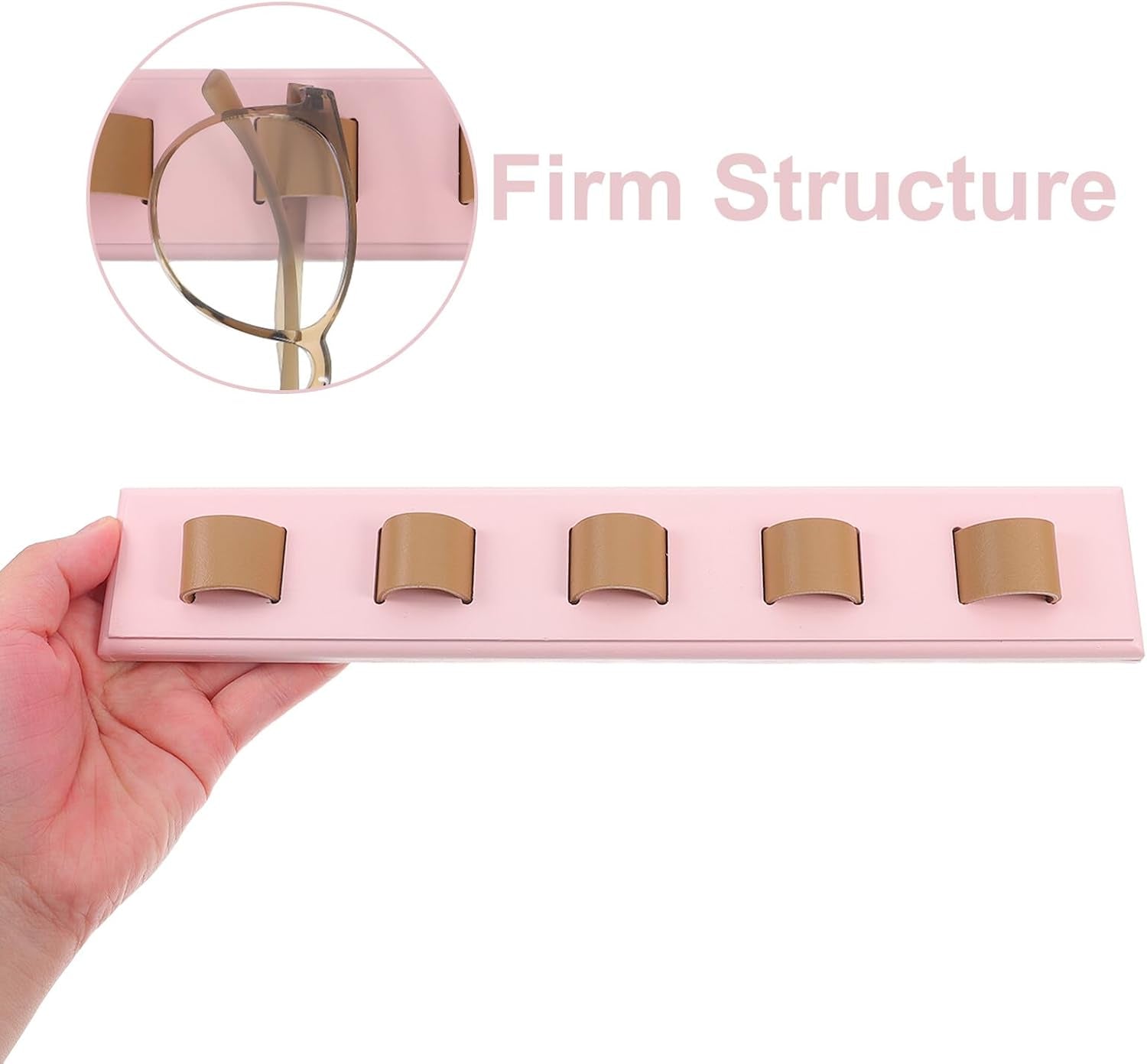 Wall-Mounted Bamboo Sunglasses Organizer