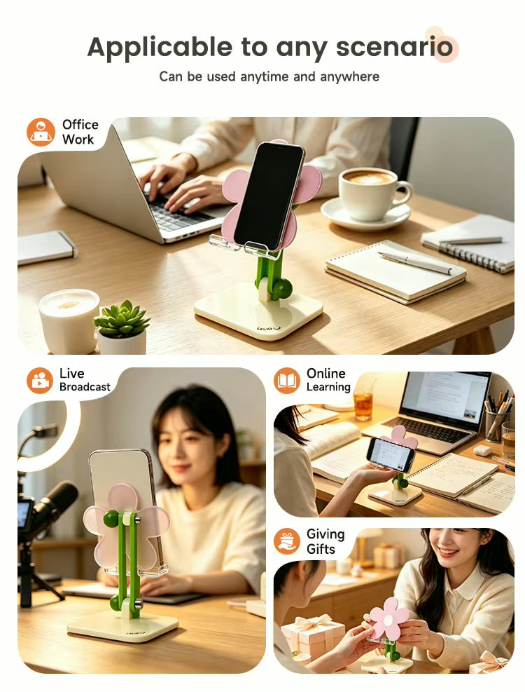 Adjustable Flower Phone & Tablet Stand