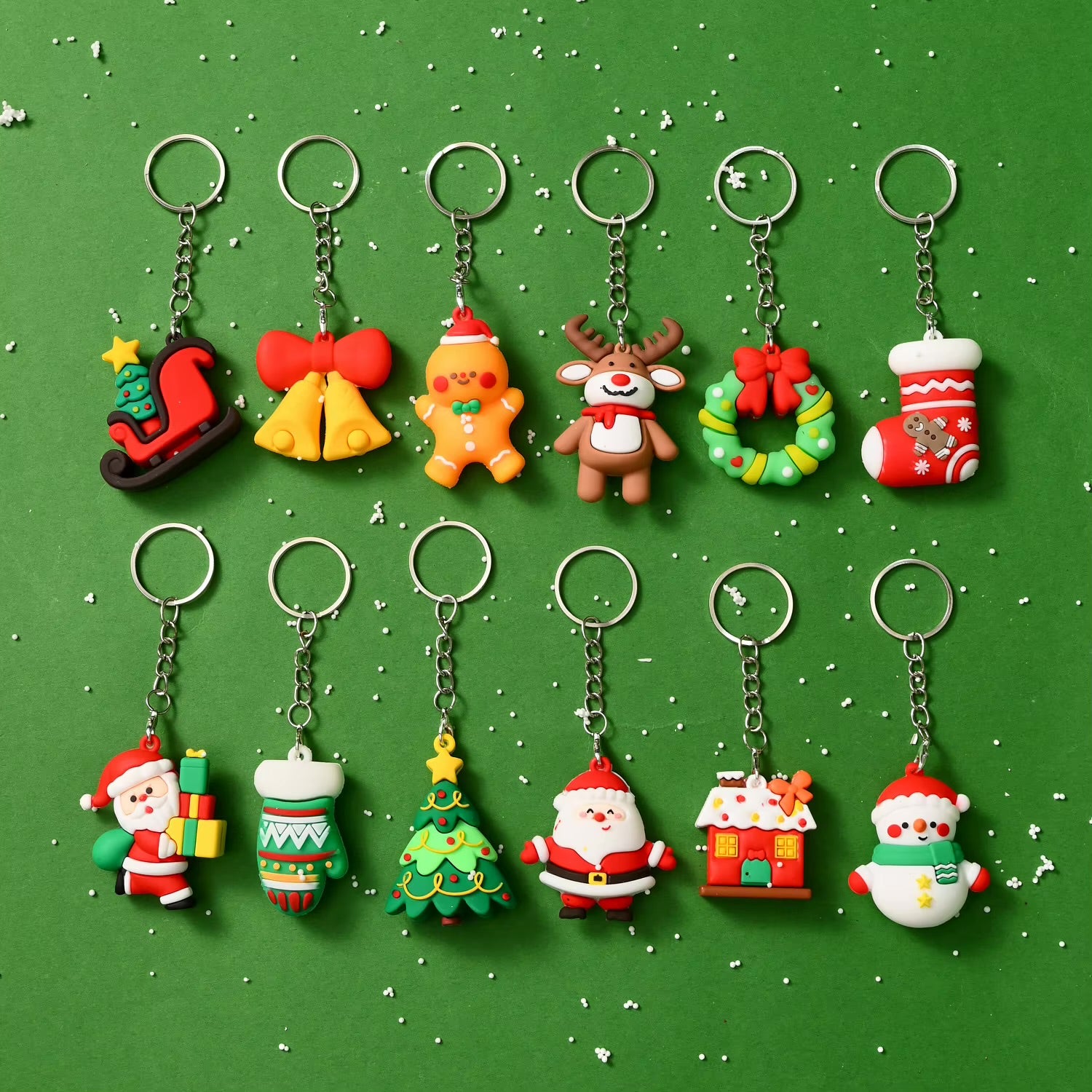 Christmas Surprise Keychain Blind Box – 12-Piece Display Set