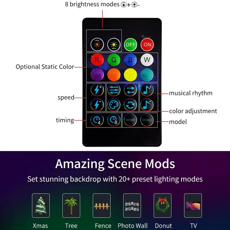 Smart RGB Christmas Tree Light Set
