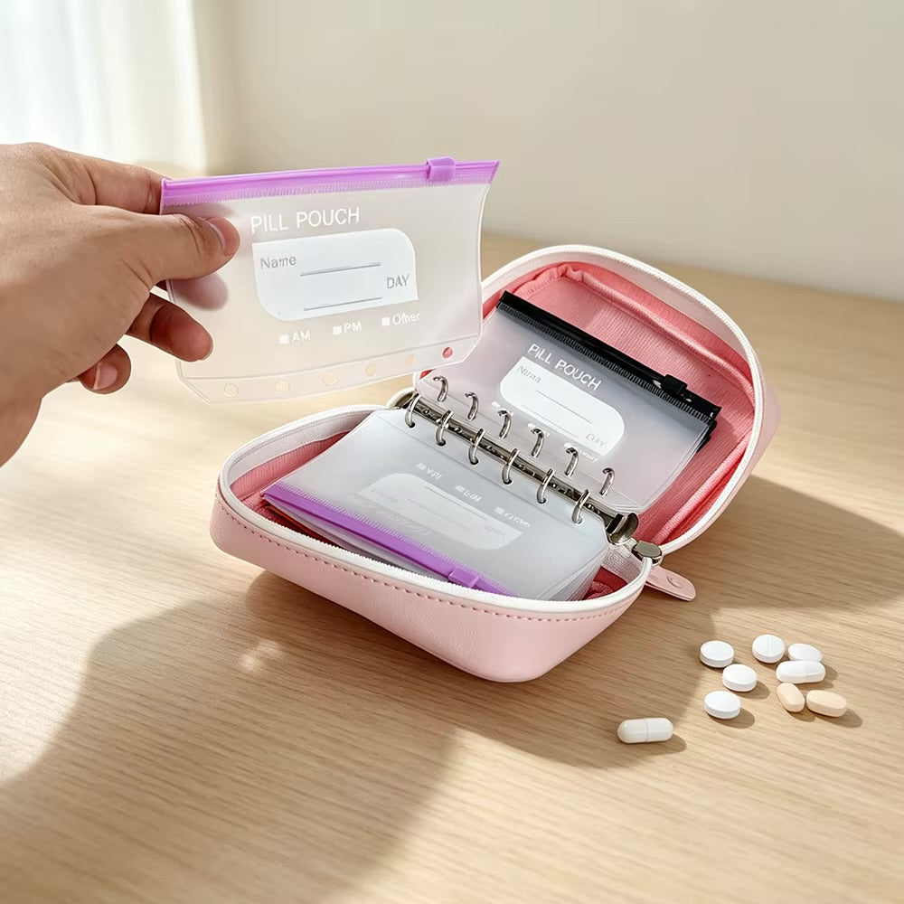 Waterproof Weekly Pill Organizer with 7 Pouches