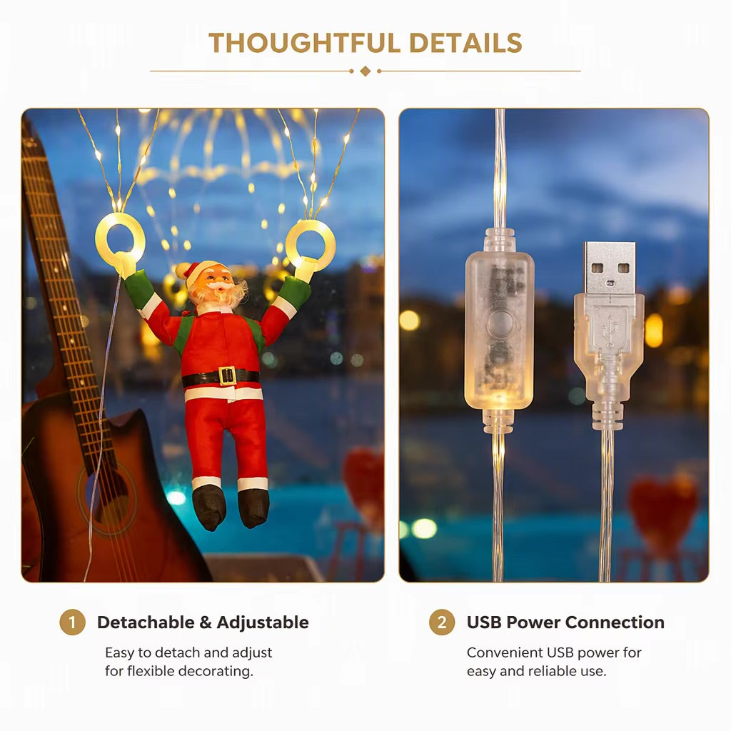 Parachuting Santa LED Christmas Light