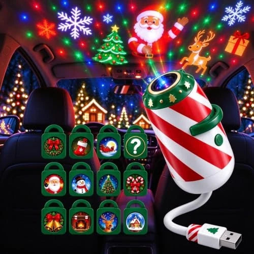 12-in-1 USB Christmas Starry Sky Projector