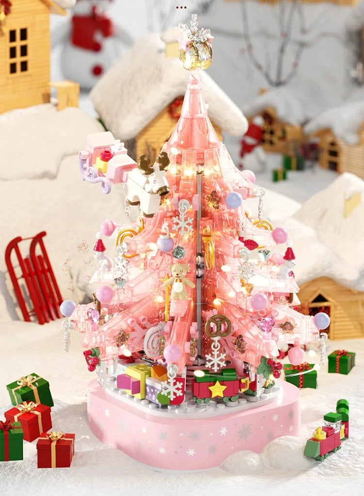 DIY Crystal Christmas Tree Music Box Building Set